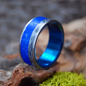 SODALITE BURST | Sodalite Stone & Silver Burst M3 - Stone Wedding Ring