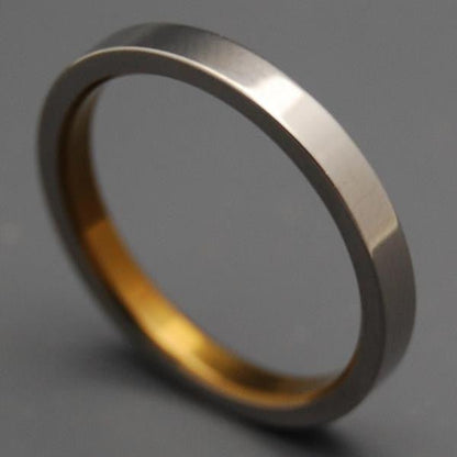 Slim, Sleek & Bronze | Men's Anodized Bronze & Titanium Wedding Ring - Minter and Richter Designs