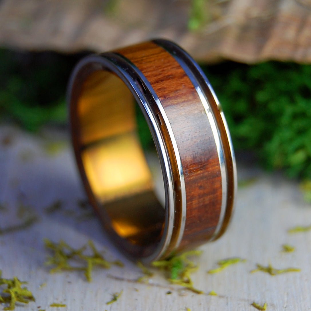 Snake Alchemist | Men's Snake Wood & Titanium Wedding Ring - Minter and Richter Designs