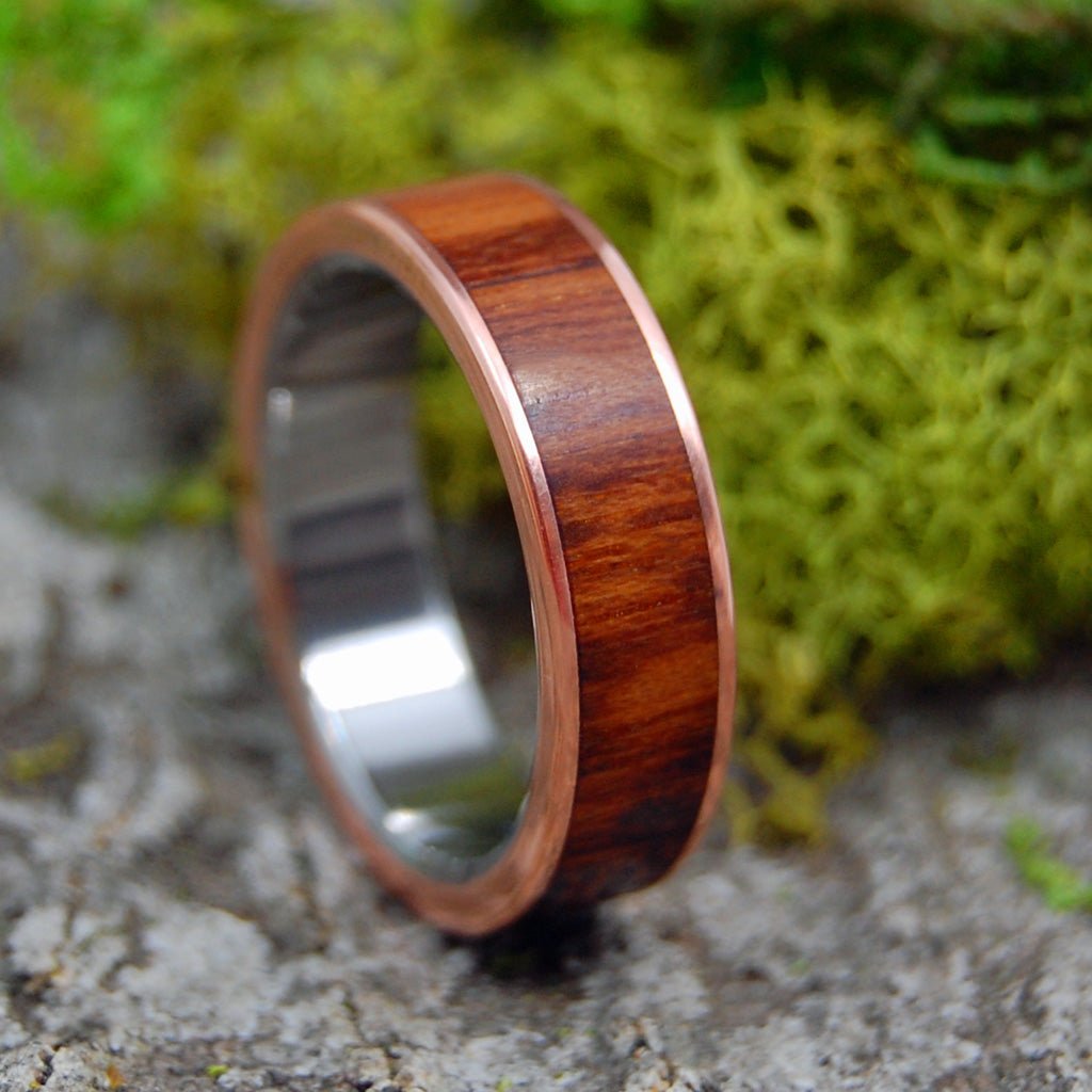 Snakewood Copper | Men's Snakewood, Copper & Titanium Wedding Ring - Minter and Richter Designs