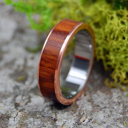 Snakewood Copper | Men's Snakewood, Copper & Titanium Wedding Ring - Minter and Richter Designs