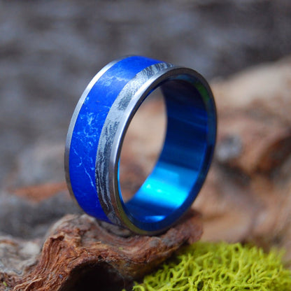 Sodalite Burst | Men's Sodalite Stone & Silver Wedding Ring - Minter and Richter Designs