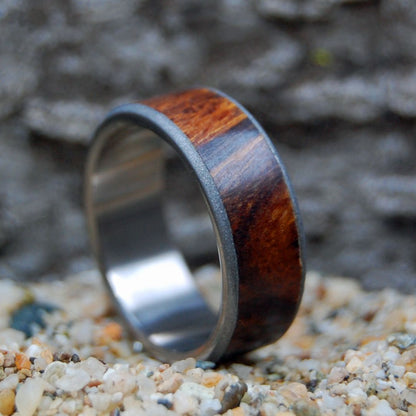 Sonoran Soul | Men's Desert Ironwood & Titanium Wedding Ring - Minter and Richter Designs