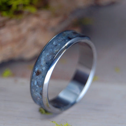 St. Pete's Florida | Men's St. Pete's Florida Beach Sand & Titanium Wedding Ring - Minter and Richter Designs