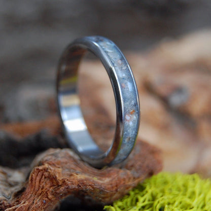 St. Pete's Florida | Men's St. Pete's Florida Beach Sand & Titanium Wedding Ring - Minter and Richter Designs