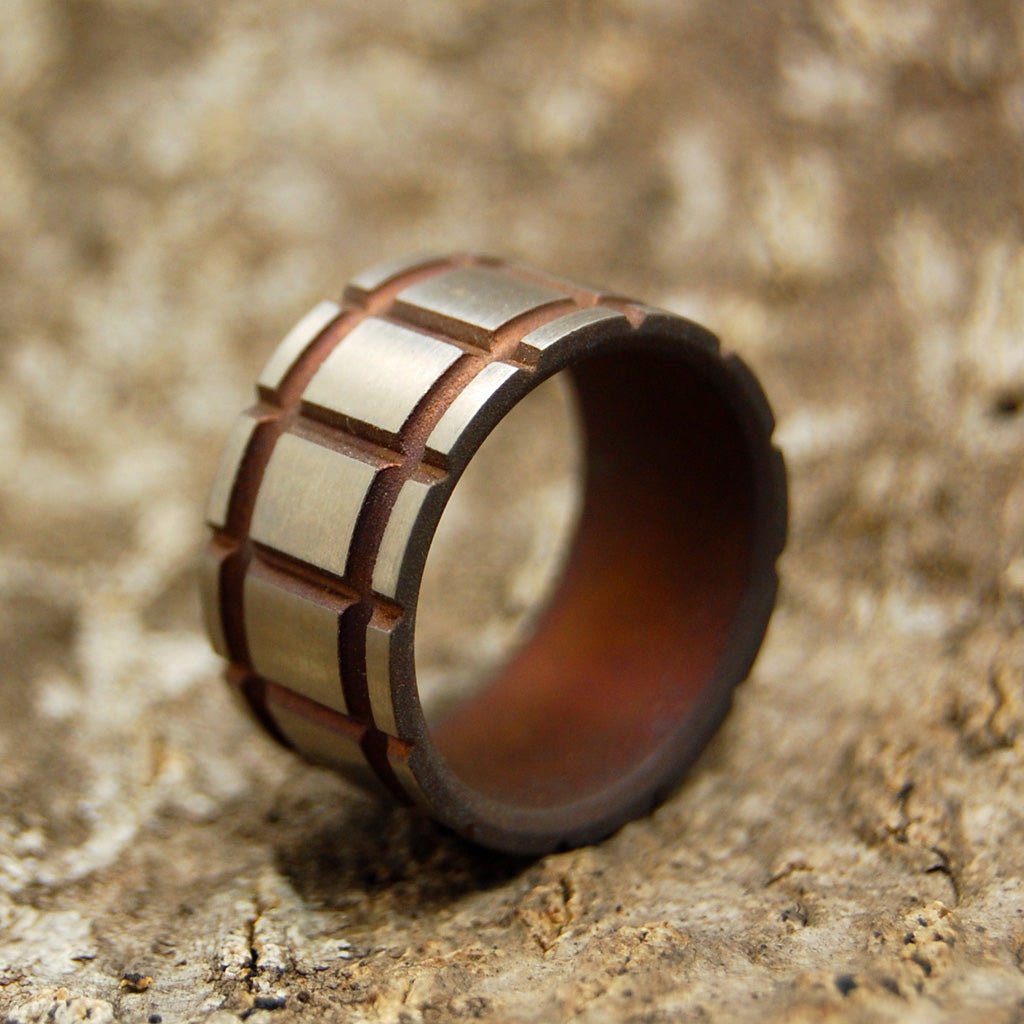 Star Killer | Men's Titanium & Simulated Rust Wedding Ring - Minter and Richter Designs