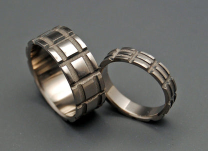 Starkiller Inspired | Made For Blade Runner 2049 Movie - Titanium Wedding Ring Set - Minter and Richter Designs