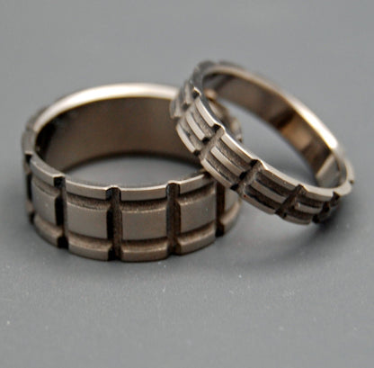 Starkiller Inspired | Made For Blade Runner 2049 Movie - Titanium Wedding Ring Set - Minter and Richter Designs