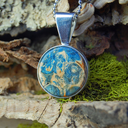 Starry Blue Box Elder Pendant - Pendant, Necklace - Minter and Richter Designs