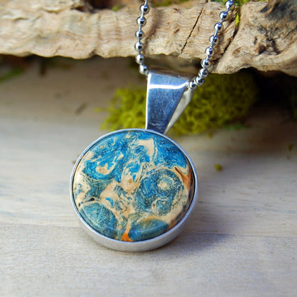 Starry Blue Box Elder Pendant - Pendant, Necklace - Minter and Richter Designs