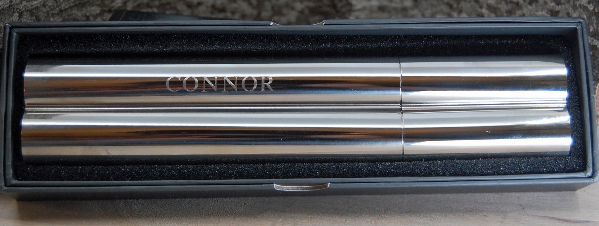 Steel Cigar Holder With Flask - Groomsmen Gift - Free Engraving! - Minter and Richter Designs