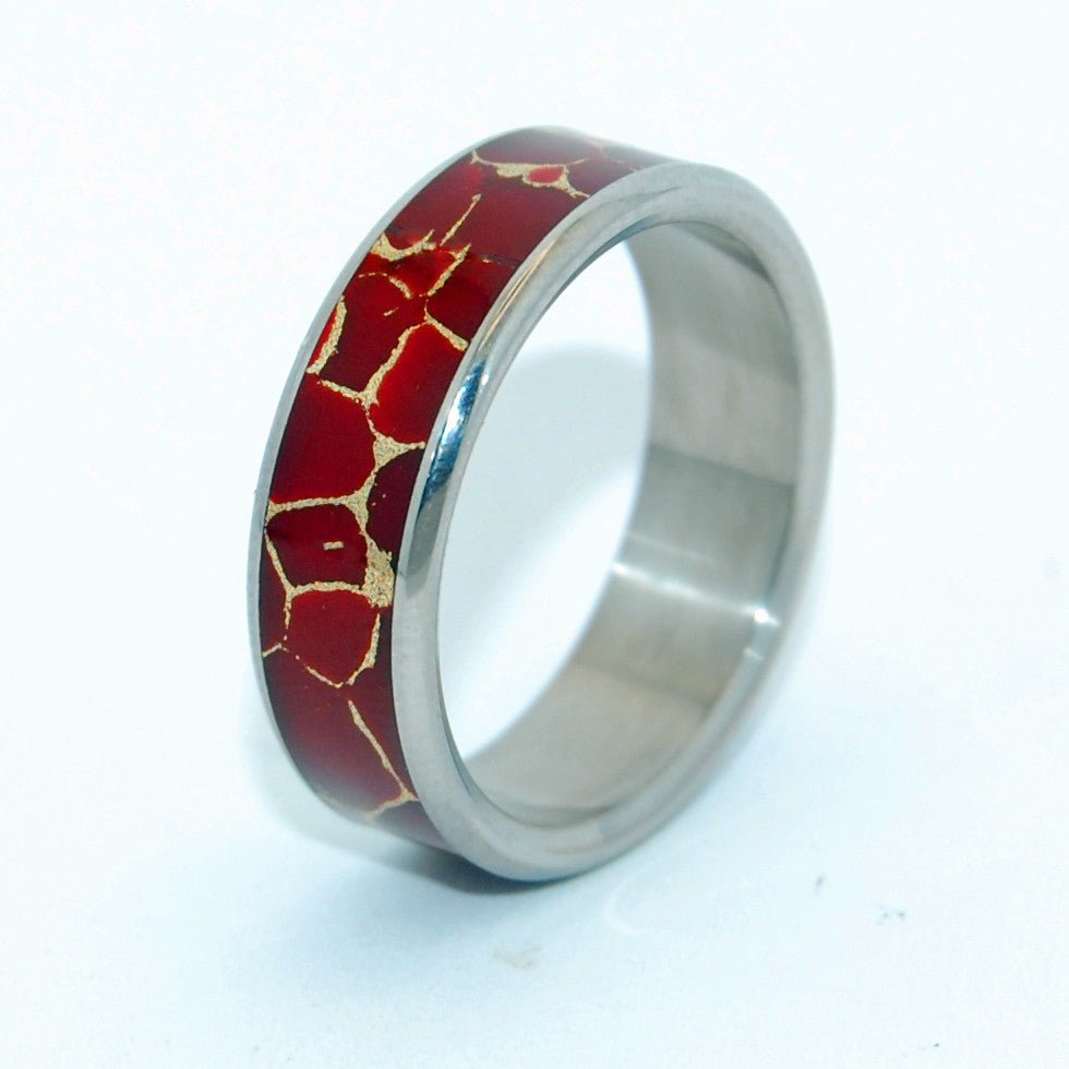 Stone Of Endurance | Men's Red Jasper Stone & Titanium Wedding Ring - Minter and Richter Designs