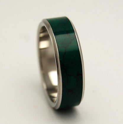 Stone Of Heaven | Men's Imperial Jade & Titanium Wedding Ring - Minter and Richter Designs