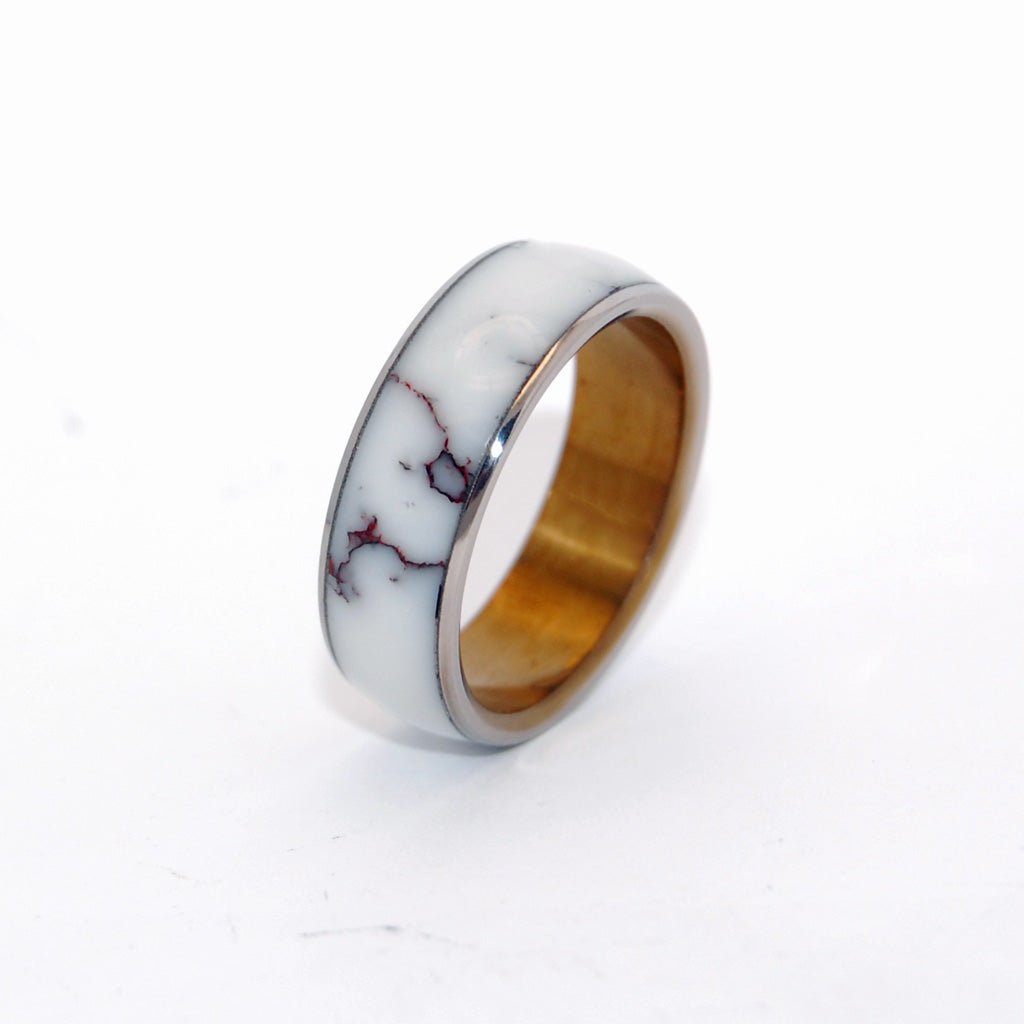 Stone Titanium Wedding Ring | Men's Wild Horse Jasper & Titanium Wedding Ring - Minter and Richter Designs