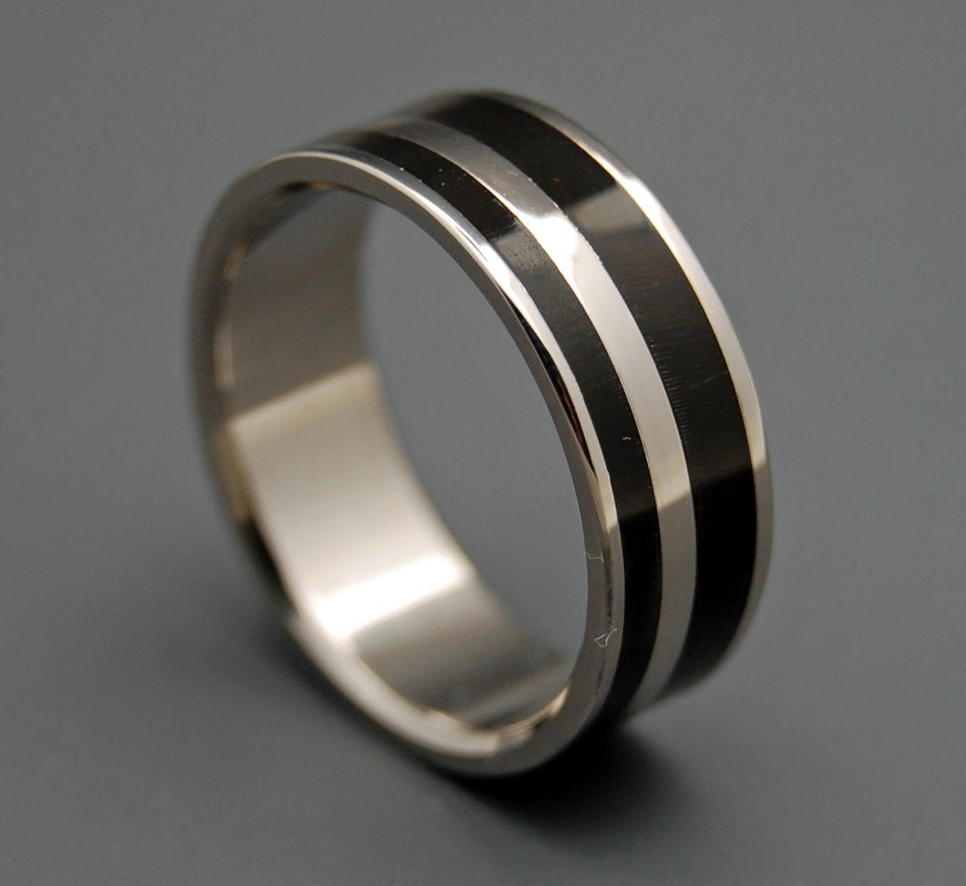 Strong & Svelte | Men's Water Buffalo Horn & Titanium Wedding Ring - Minter and Richter Designs