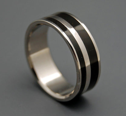 Strong & Svelte | Men's Water Buffalo Horn & Titanium Wedding Ring - Minter and Richter Designs