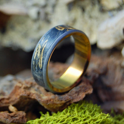 Sublimation Alchemy | Men's Black Box Elder Wood & Titanium Wedding Ring - Minter and Richter Designs