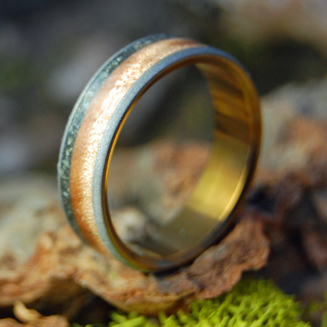 SUGAR MAPLE NEW HAMPSHIRE| New Hampshire Rocks & Sugar Maple Wood Wedding Ring - Minter and Richter Designs