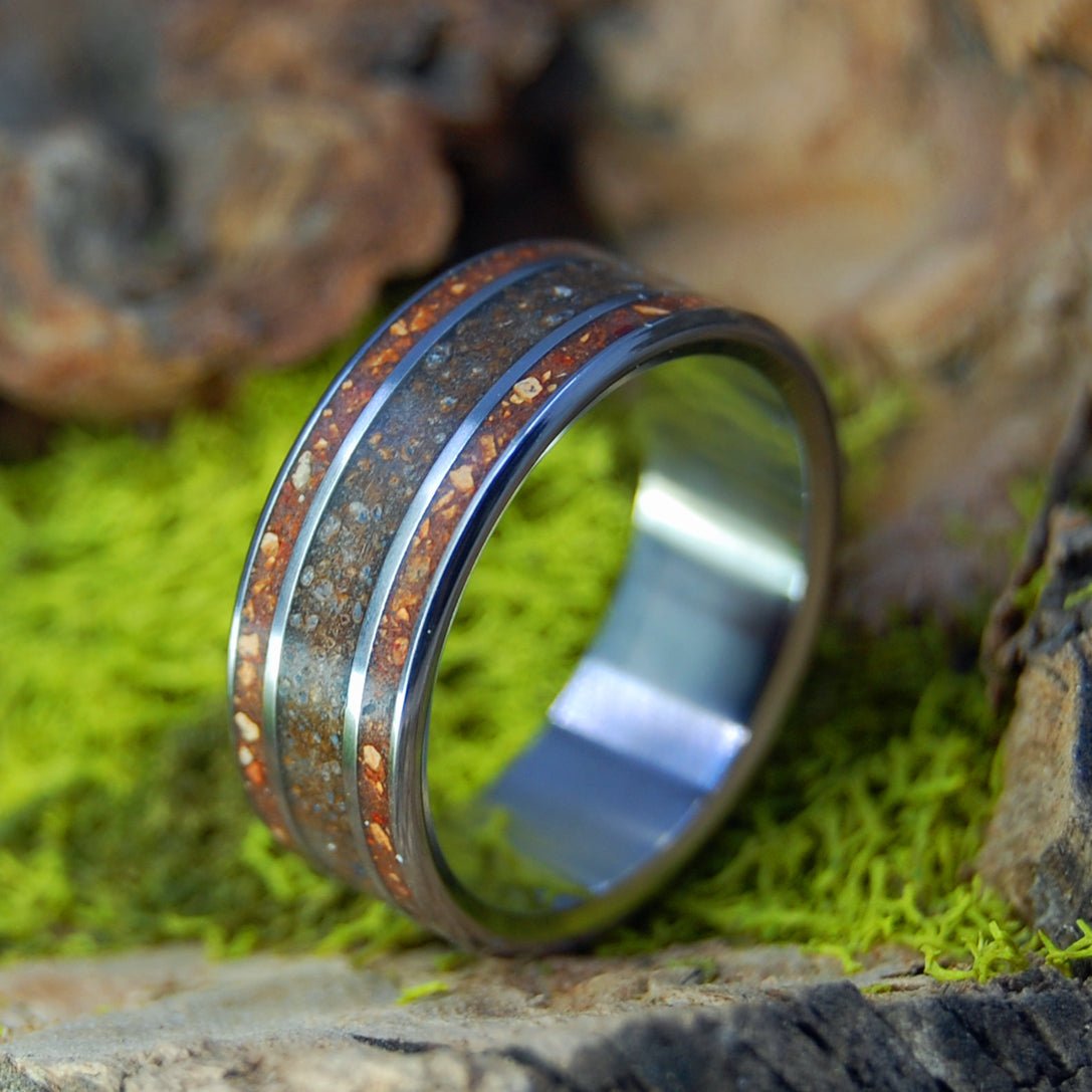 Sunday At Fenway | Men's Baseball Dirt, Fenway Original Brick & Titanium Wedding Ring - Minter and Richter Designs