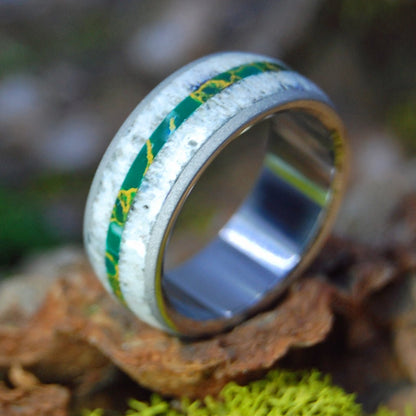 Svalbard Moose | Men's Moose Antler, Jade & Titanium Wedding Ring - Minter and Richter Designs