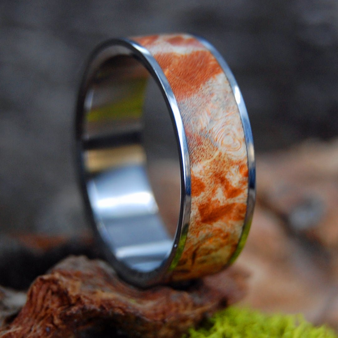 Sweet Home | Men's Box Elder Wood & Titanium Wedding Ring - Minter and Richter Designs