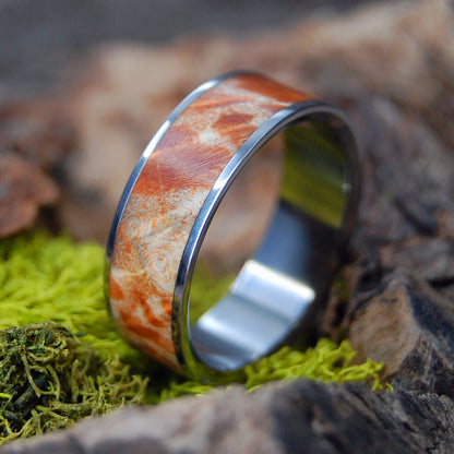 Sweet Home | Men's Box Elder Wood & Titanium Wedding Ring - Minter and Richter Designs