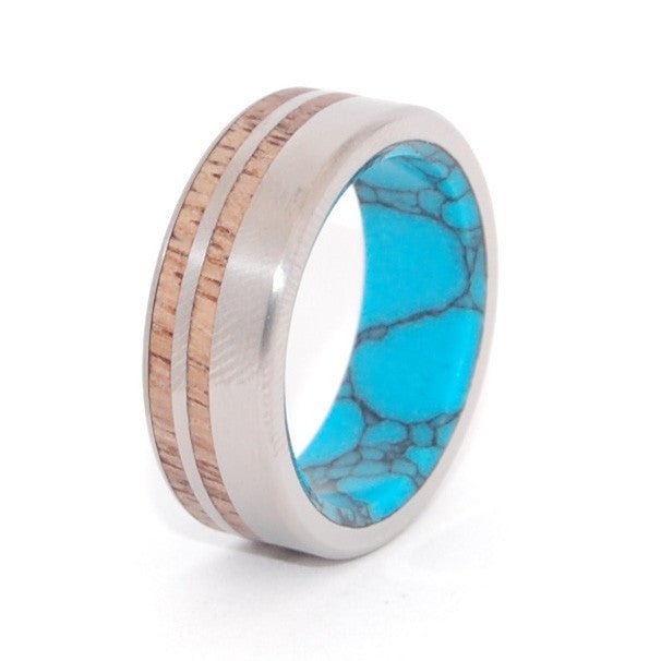 Tendrils Of Revelry | Men's Stone, Wood & Titanium Wedding Ring - Minter and Richter Designs