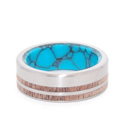 Tendrils Of Revelry | Men's Stone, Wood & Titanium Wedding Ring - Minter and Richter Designs