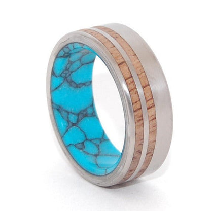 Tendrils Of Revelry | Men's Stone, Wood & Titanium Wedding Ring - Minter and Richter Designs