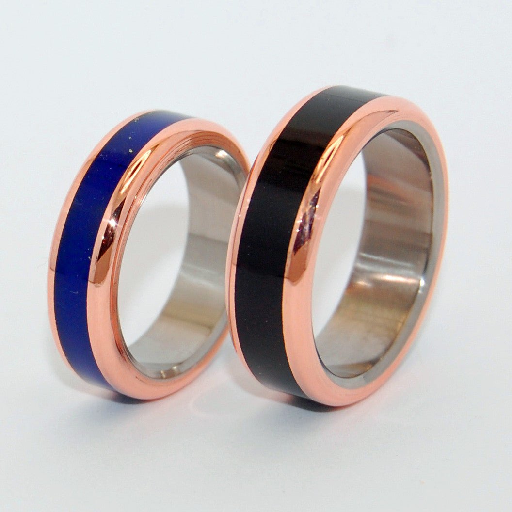 The Body Of Heaven | Titanium, Copper & Lapis Lazuli Stone Women's Wedding Ring - Minter and Richter Designs