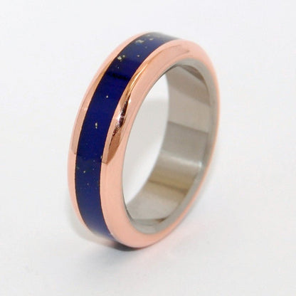 The Body Of Heaven | Women's Titanium, Copper & Lapis Lazuli Stone Wedding Ring - Minter and Richter Designs