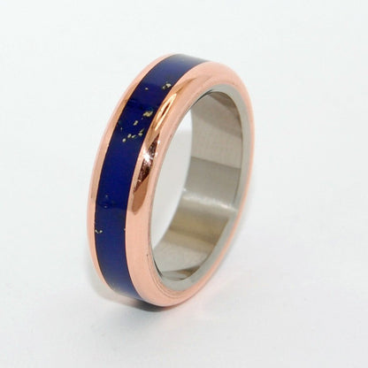 The Body Of Heaven | Women's Titanium, Copper & Lapis Lazuli Stone Wedding Ring - Minter and Richter Designs