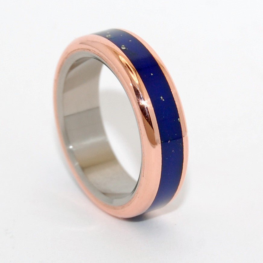 The Body Of Heaven | Women's Titanium, Copper & Lapis Lazuli Stone Wedding Ring - Minter and Richter Designs