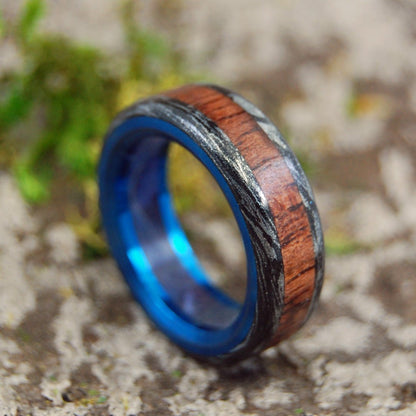 The Future Keeps Coming | Men's Hawaiian Koa Wood & M3 Wedding Ring - Minter and Richter Designs