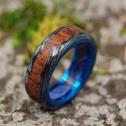 The Future Keeps Coming | Men's Hawaiian Koa Wood & M3 Wedding Ring - Minter and Richter Designs