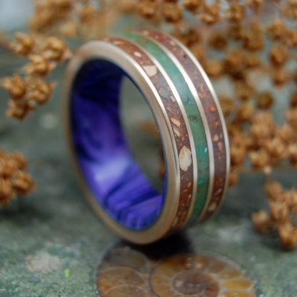 The Good Life | Men's Marijuana, Red Sox Dirt, Woolly Mammoth Tusk & Titanium Wedding Ring - Minter and Richter Designs