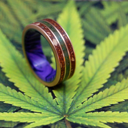 The Good Life | Men's Marijuana, Red Sox Dirt, Woolly Mammoth Tusk & Titanium Wedding Ring - Minter and Richter Designs