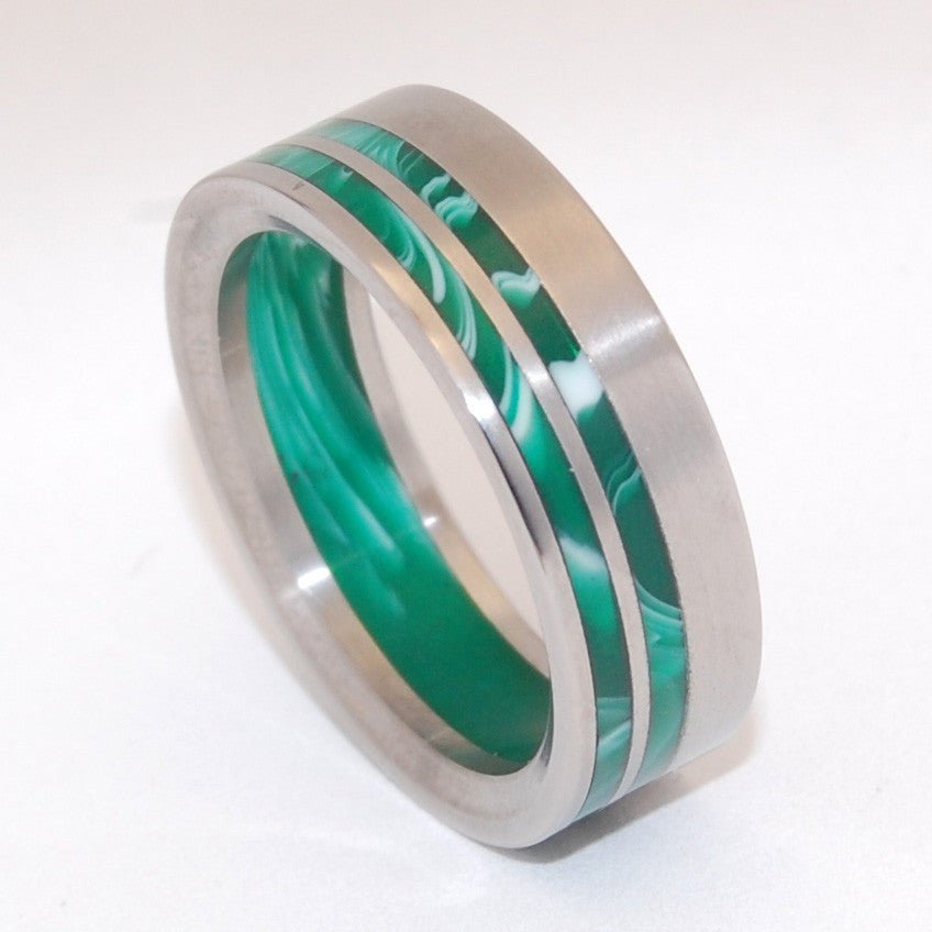 The Green Machine | Men's Titanium Wedding Ring - Minter and Richter Designs