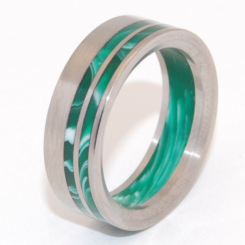 The Green Machine | Men's Titanium Wedding Ring - Minter and Richter Designs