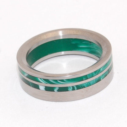 The Green Machine | Men's Titanium Wedding Ring - Minter and Richter Designs