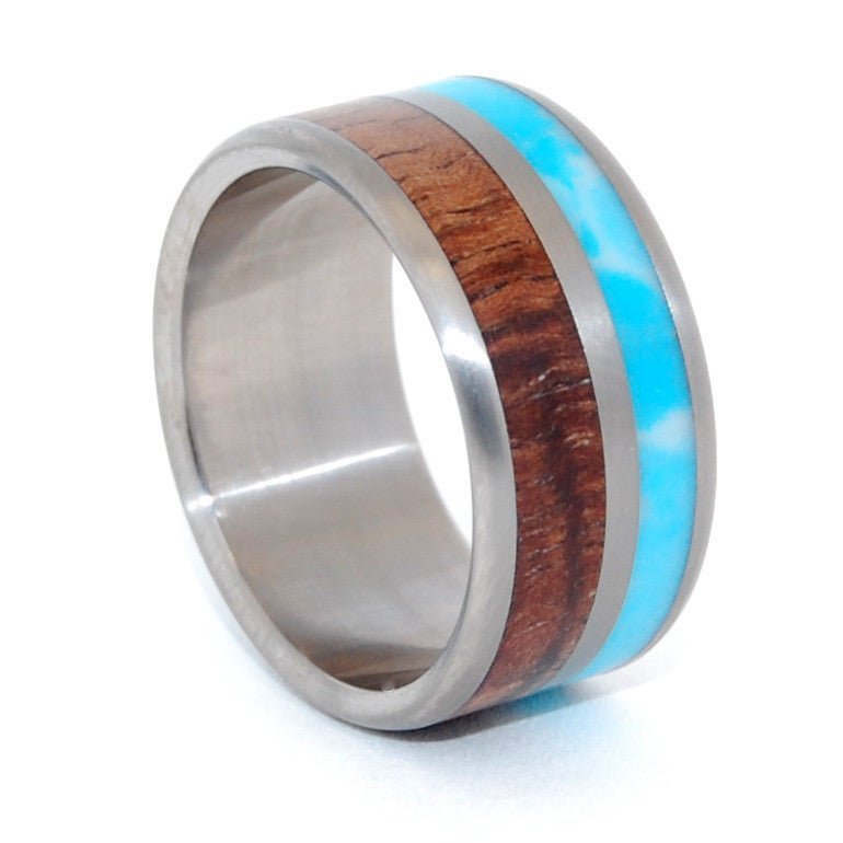 The Sky Above Our Home | Men's Wood, Stone & Titanium Wedding Ring - Minter and Richter Designs