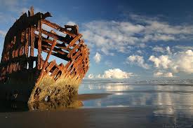 The Wreck Of The Peter Iredale | Men's Meteorite, Black Marbled Opalescent & Titanium Wedding Ring - Minter and Richter Designs