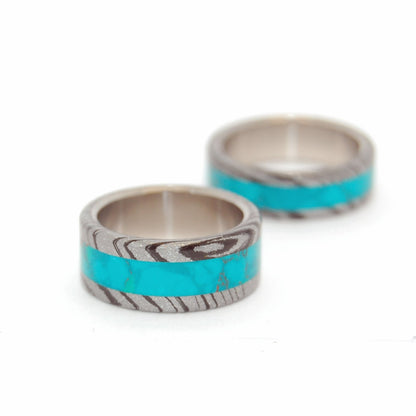 Thor Greek God | M3 & Stone Titanium Wedding Ring Set - Minter and Richter Designs