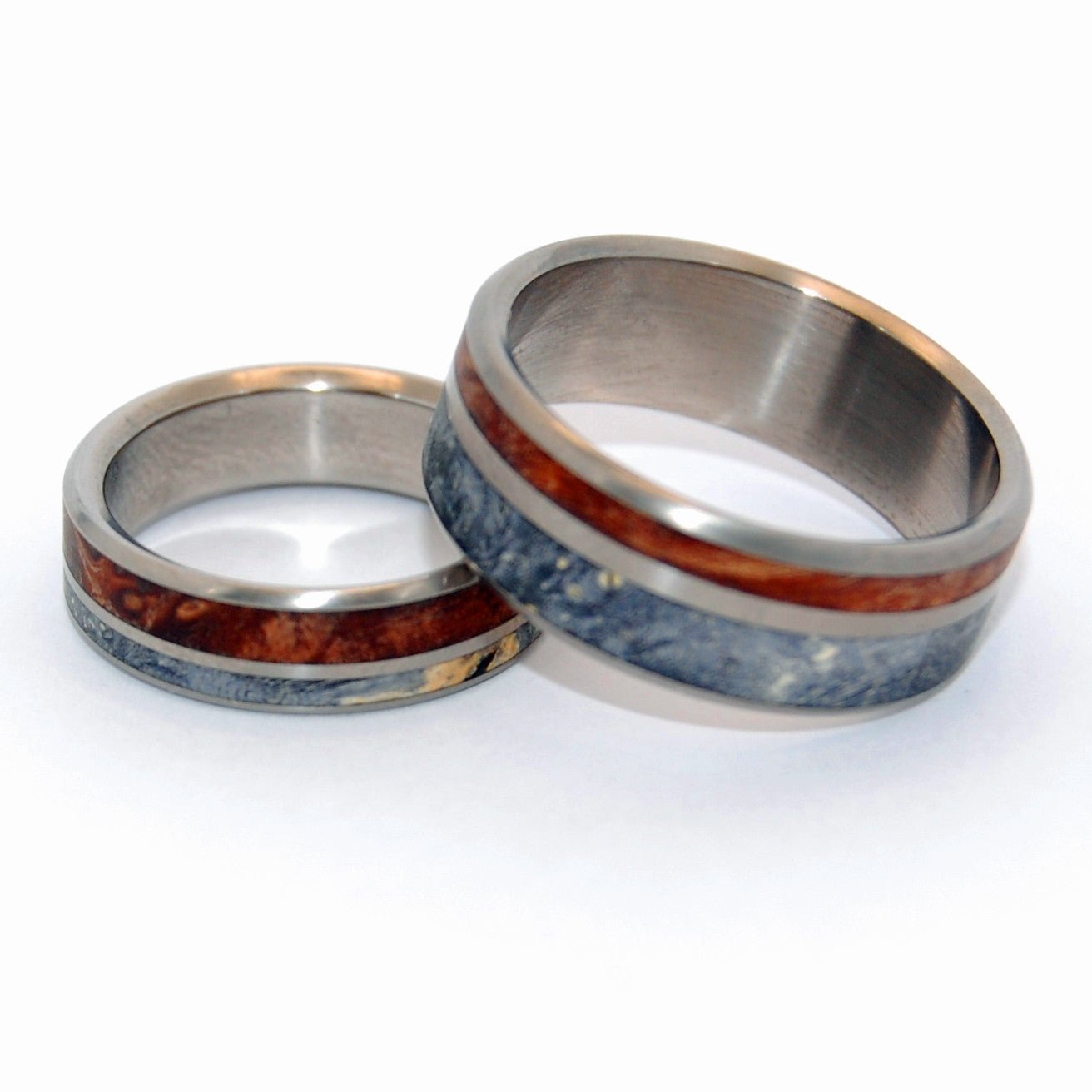 To Have And Hold | Dark Maple Wood & Black Box Elder Wood - Wooden Wedding Ring - Minter and Richter Designs