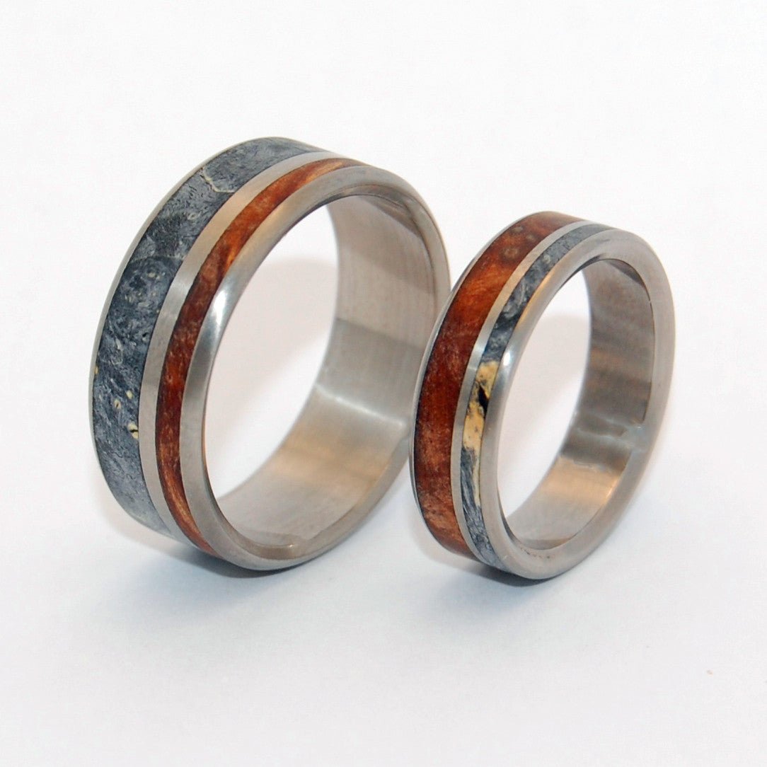 To Have And Hold | Dark Maple Wood & Black Box Elder Wood - Wooden Wedding Ring - Minter and Richter Designs