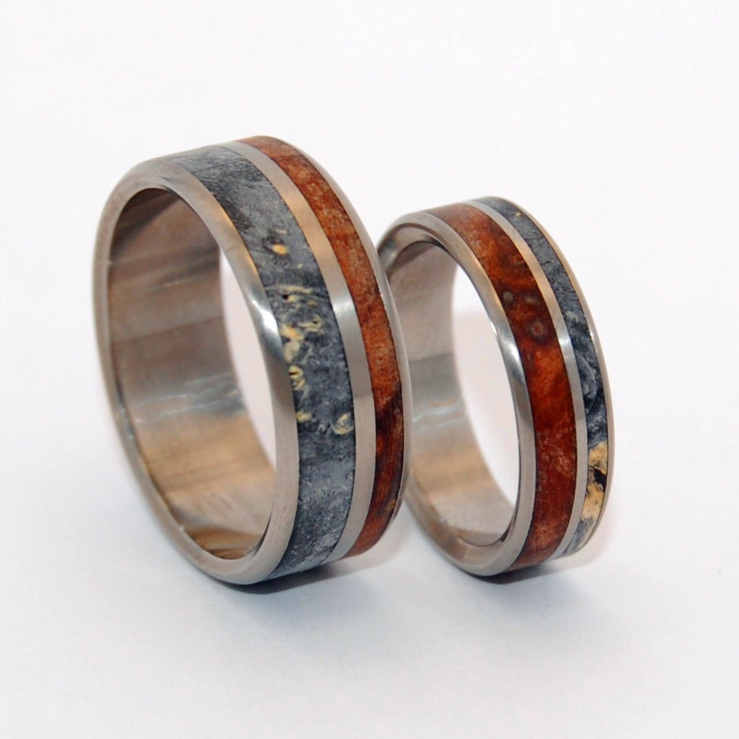 To Have And Hold | Dark Maple Wood & Black Box Elder Wood - Wooden Wedding Ring - Minter and Richter Designs