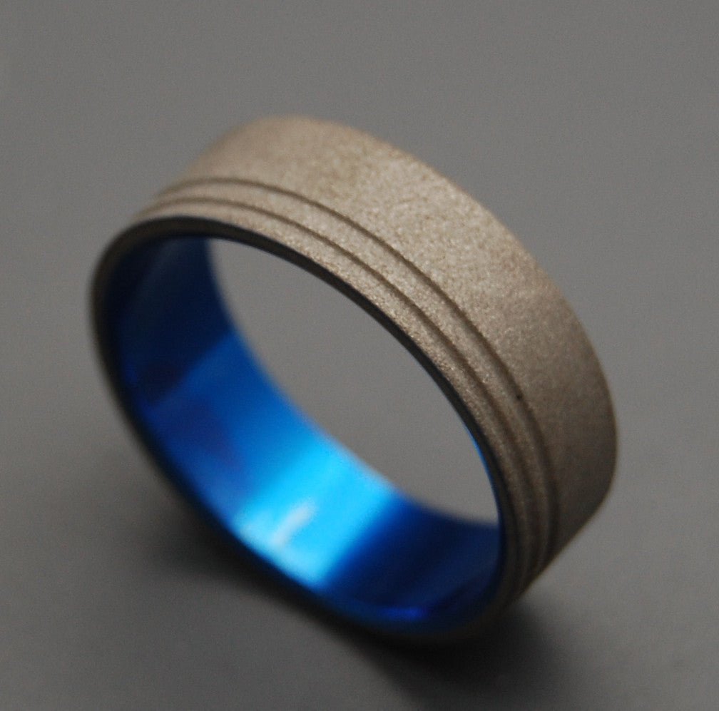 To The Future Blue | Men's Titanium Wedding Ring - Minter and Richter Designs