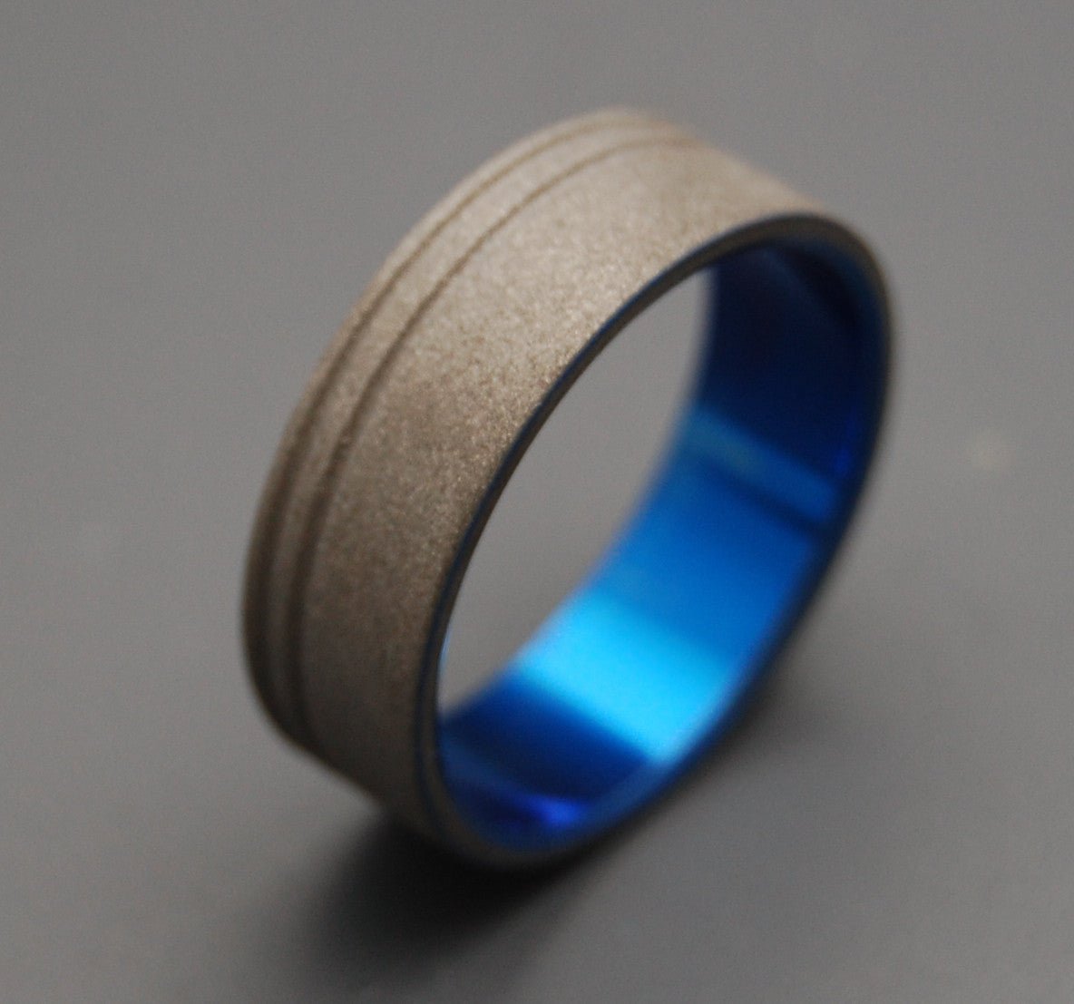 To The Future Blue | Men's Titanium Wedding Ring - Minter and Richter Designs