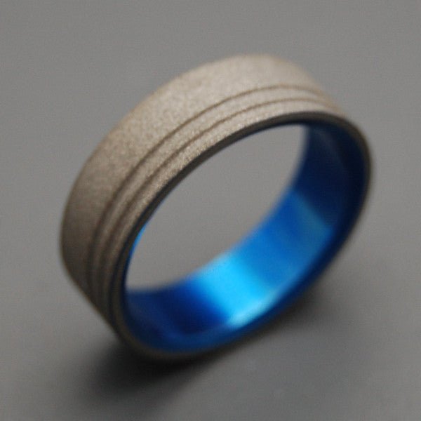 To The Future Blue | Men's Titanium Wedding Ring - Minter and Richter Designs