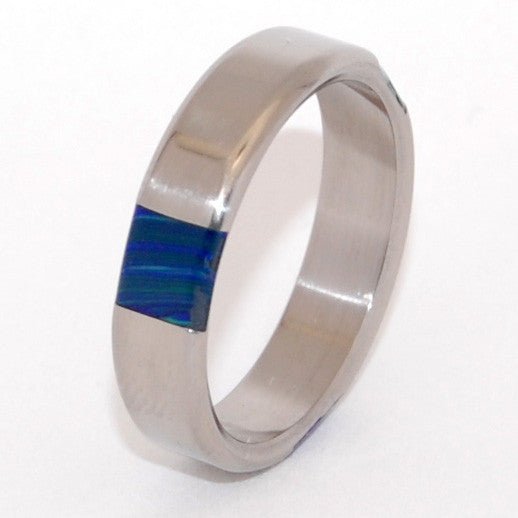 Trinity | Men's Turquoise Stone, Malachite Stone, Sodalite Stone & Titanium Wedding Ring - Minter and Richter Designs